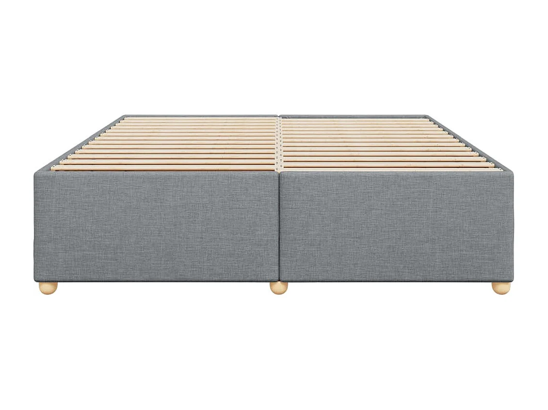 Cama sin colchón tela gris claro 200x200 cm