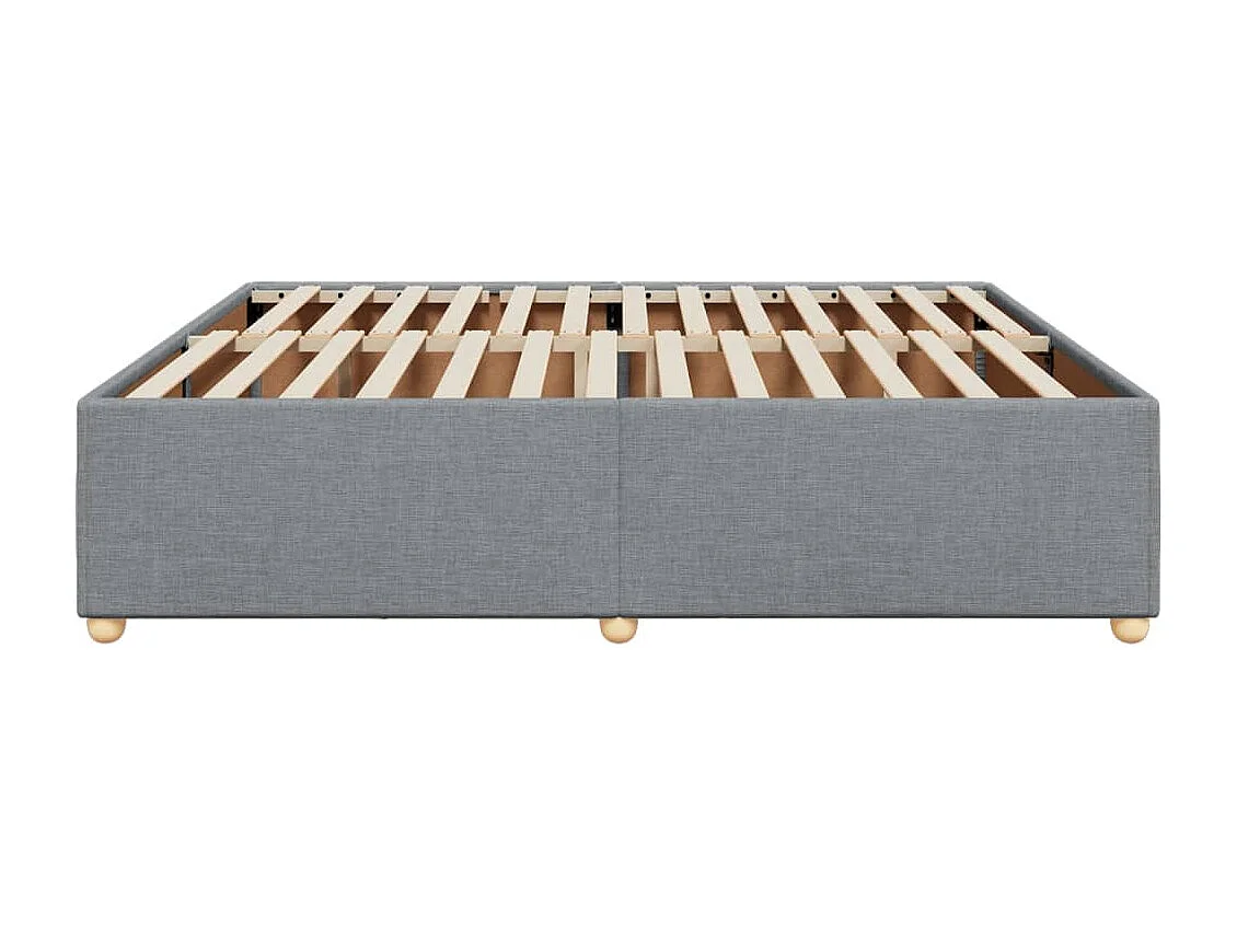 Cama sin colchón tela gris claro 200x200 cm