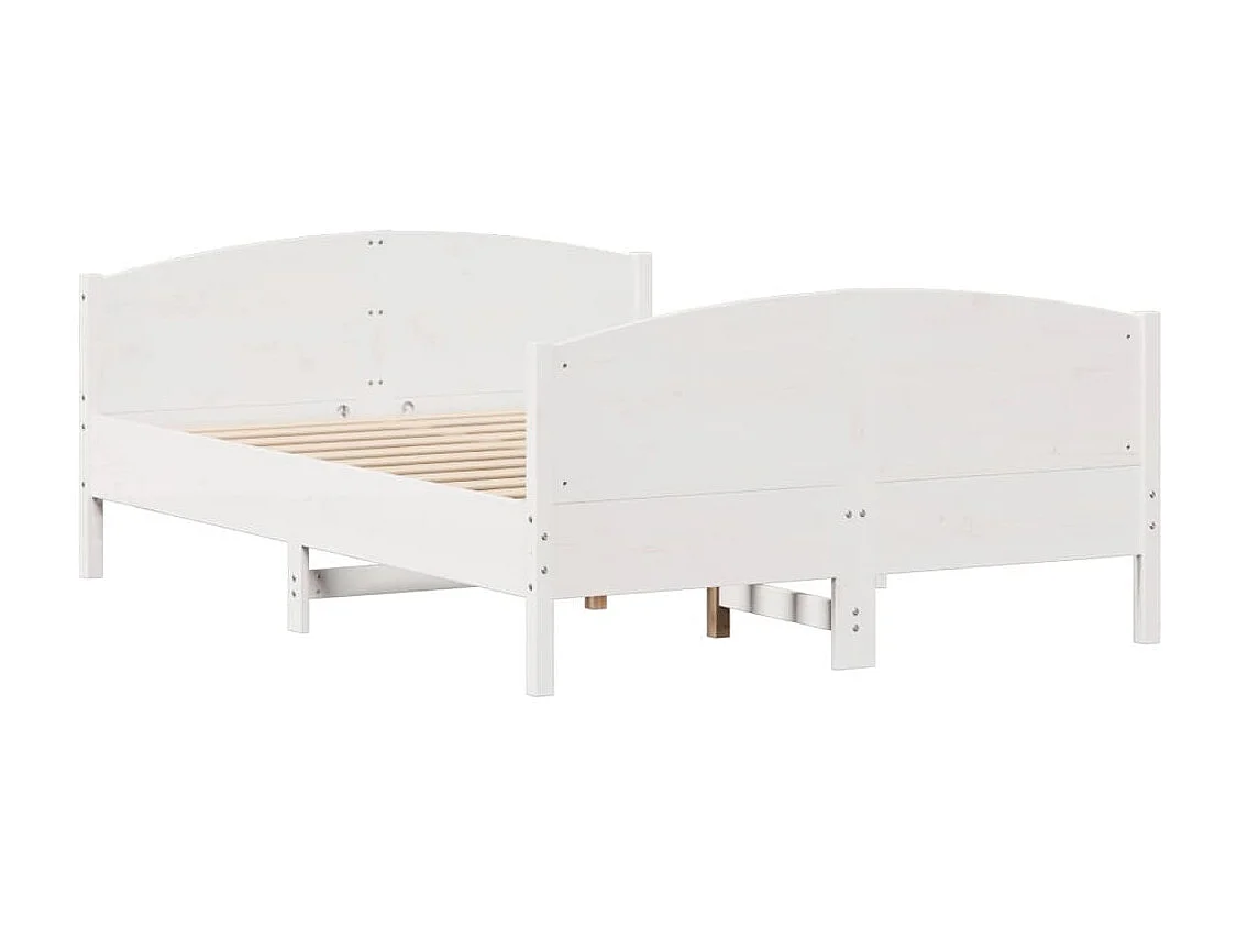Estructura de cama sin colchón madera de pino blanco 135x190 cm