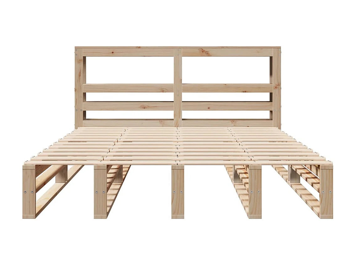 Cadre de lit sans matelas 140x200 cm bois massif de pin