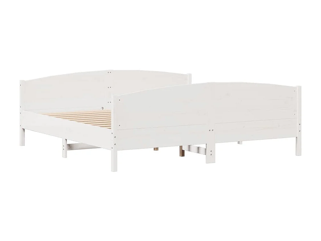 Estructura de cama sin colchón madera maciza de pino 160x200 cm