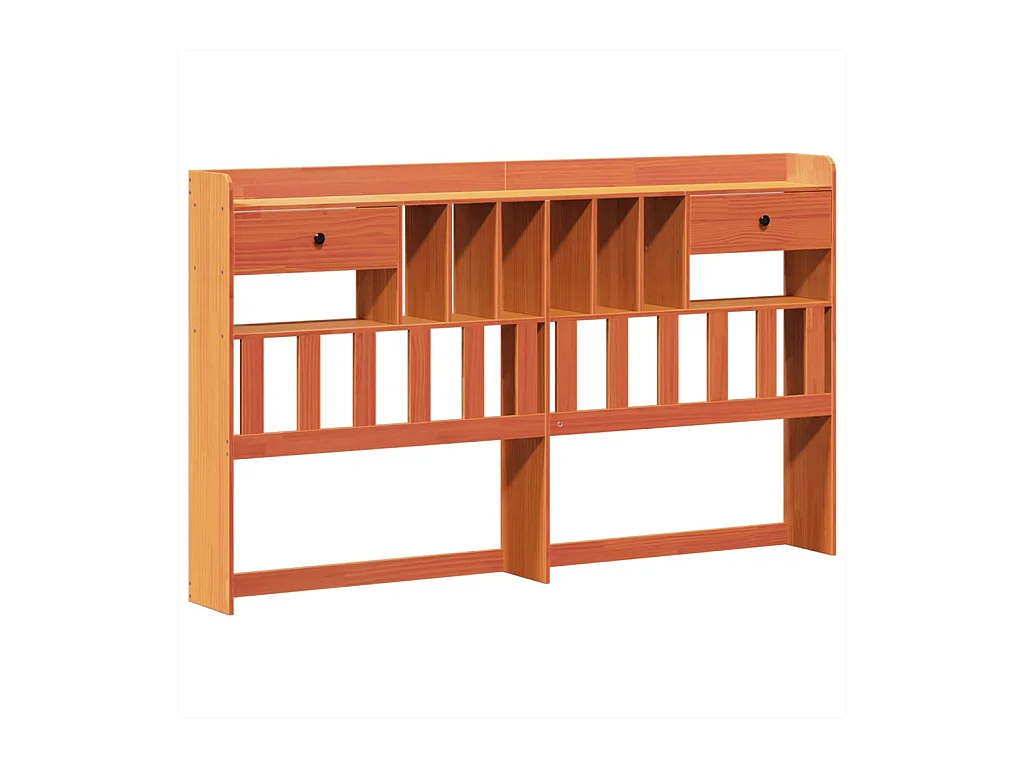 Cama sin colchón madera maciza de pino marrón cera 200x200 cm