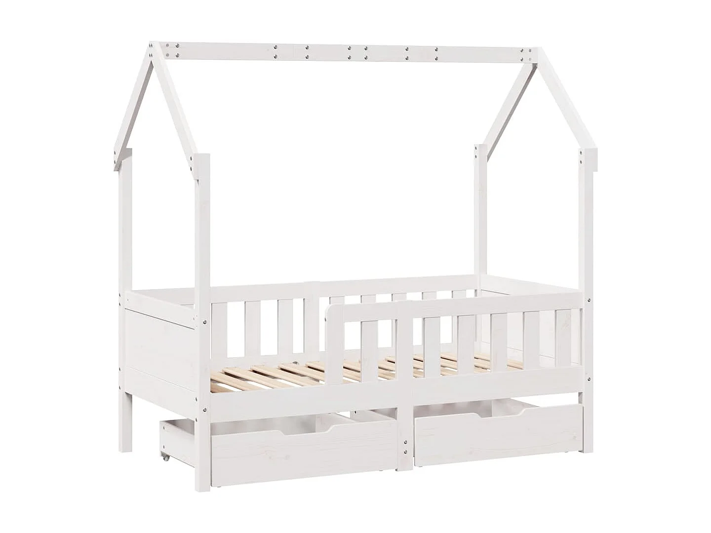 Estructura de cama infantil con cajones madera de pino 80x160cm