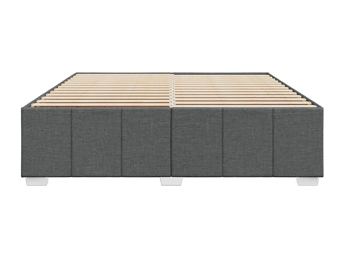 Cama sin colchón de tela gris oscuro 180x200 cm