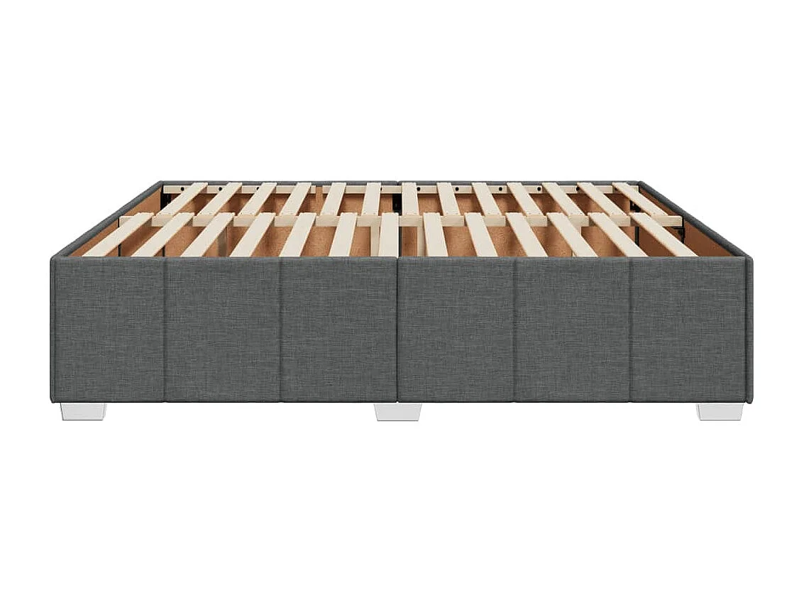 Cama sin colchón de tela gris oscuro 180x200 cm