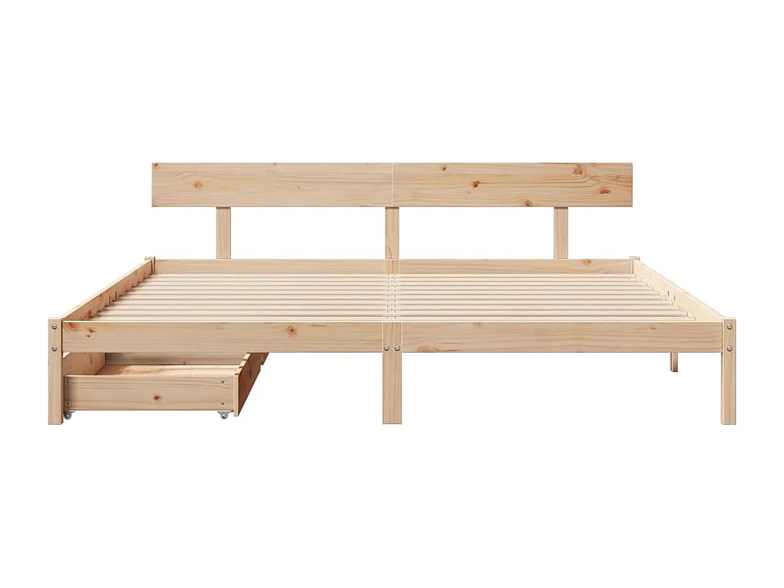 Cadre de lit sans matelas 180x200 cm bois massif de pin