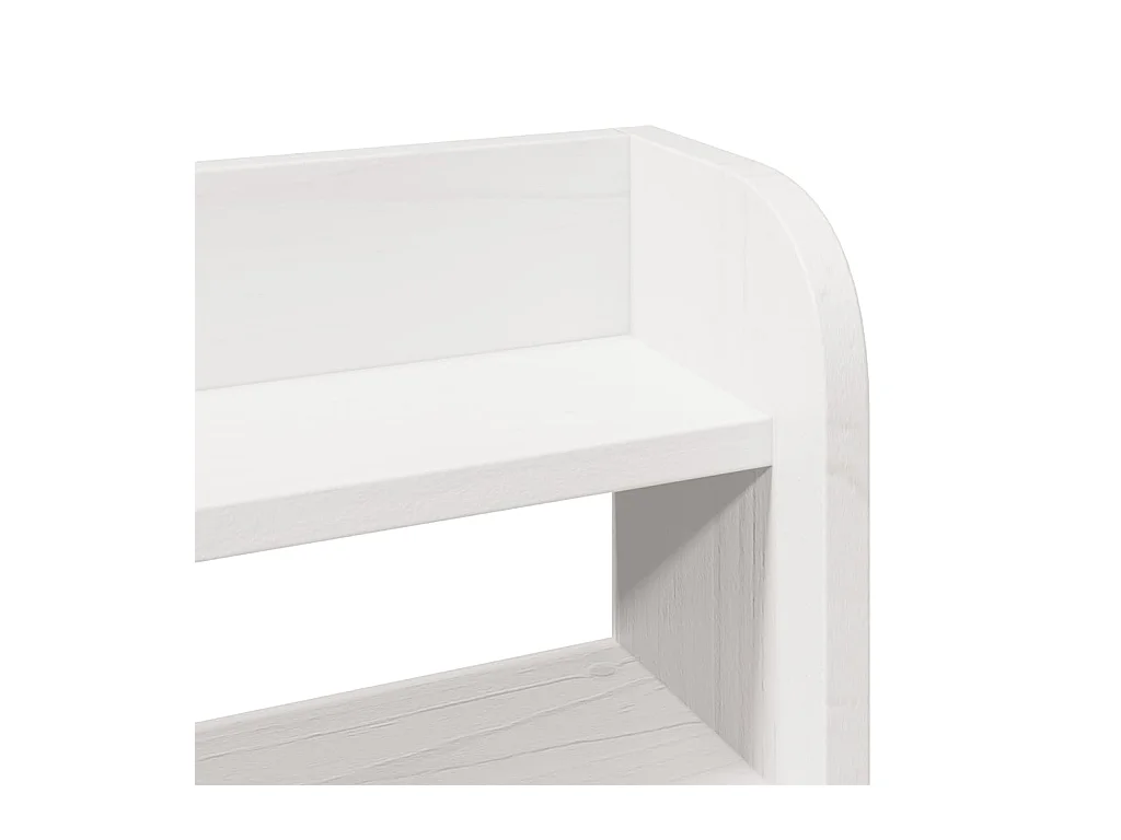 Cadre de lit sans matelas blanc 75x190 cm bois de pin massif