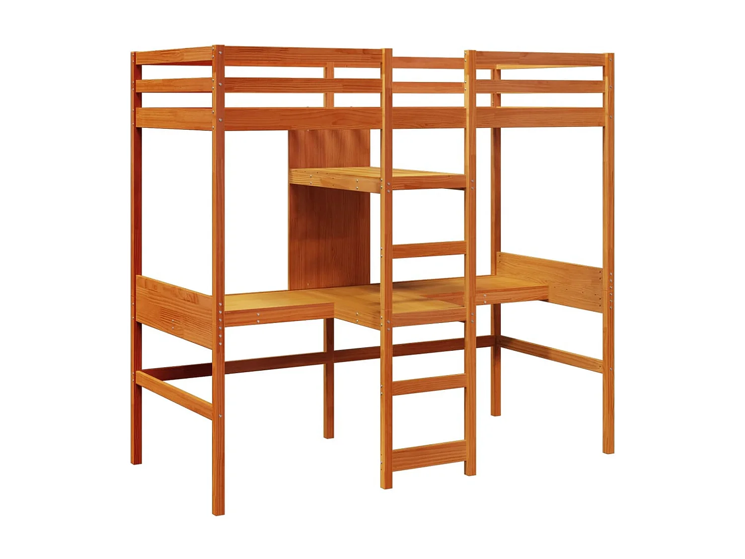 Cadre de lit superposé sans matelas 80x200cm bois de pin massif