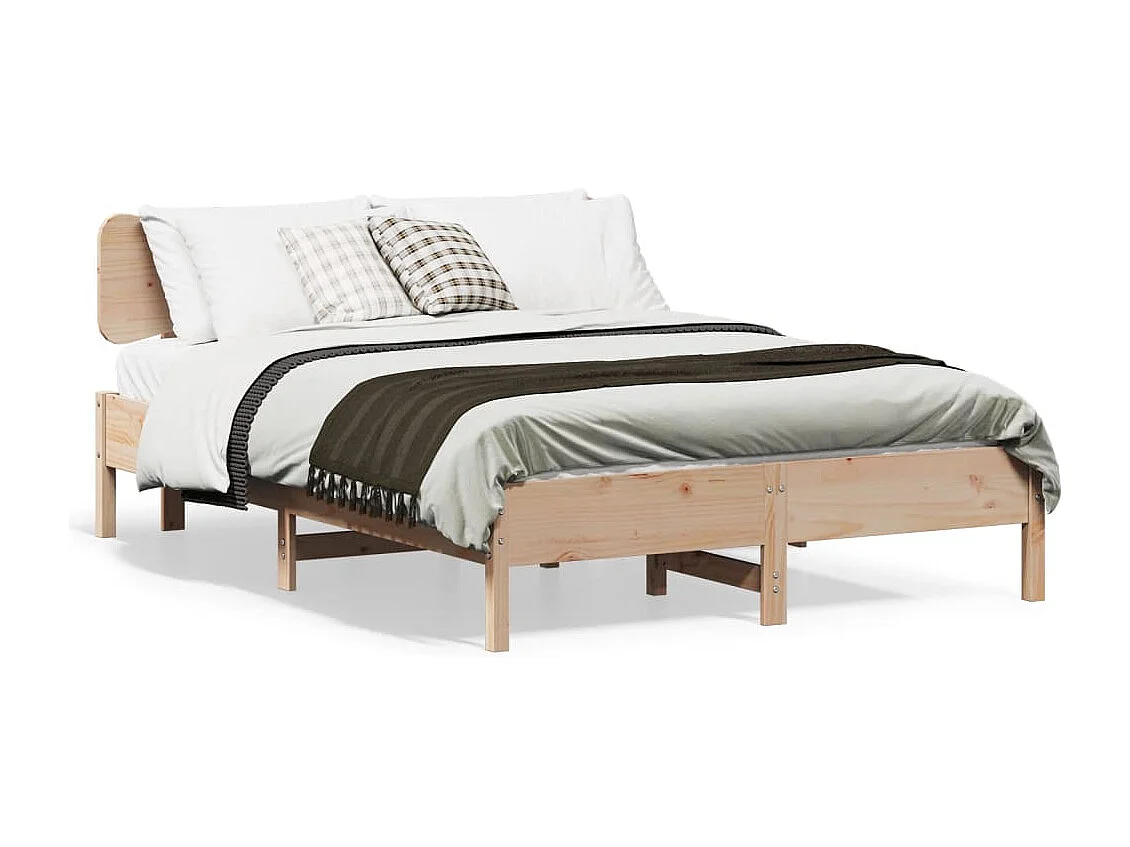 Cadre de lit sans matelas 150x200 cm bois de pin massif