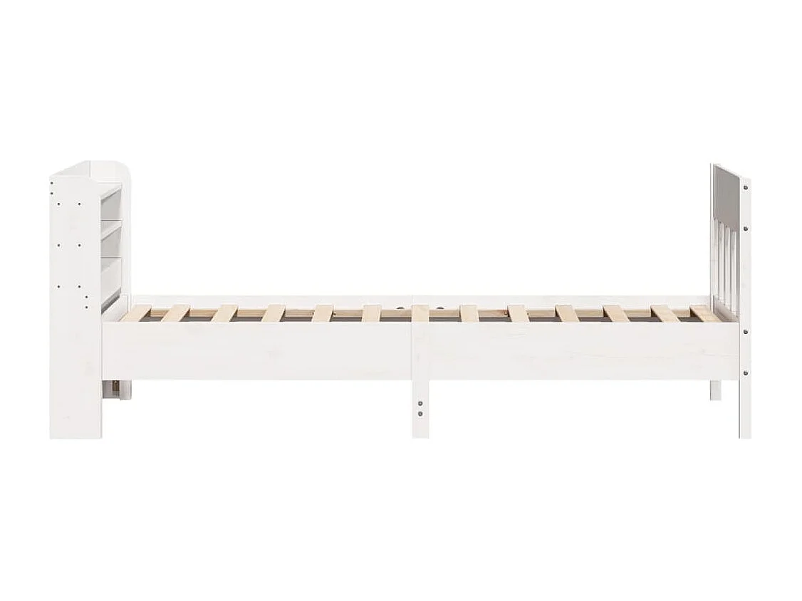 Cama sem colchão 100x200 cm madeira de pinho maciça branco