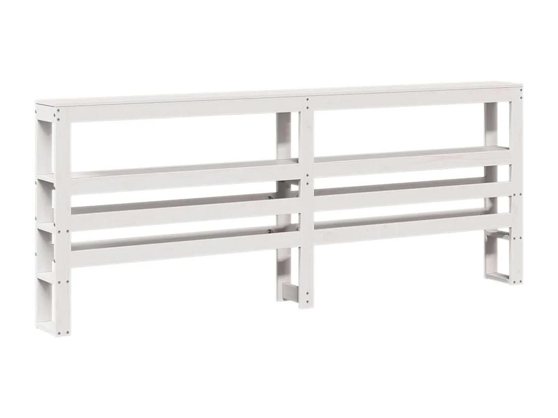 Cadre de lit sans matelas blanc 180x200 cm bois massif de pin