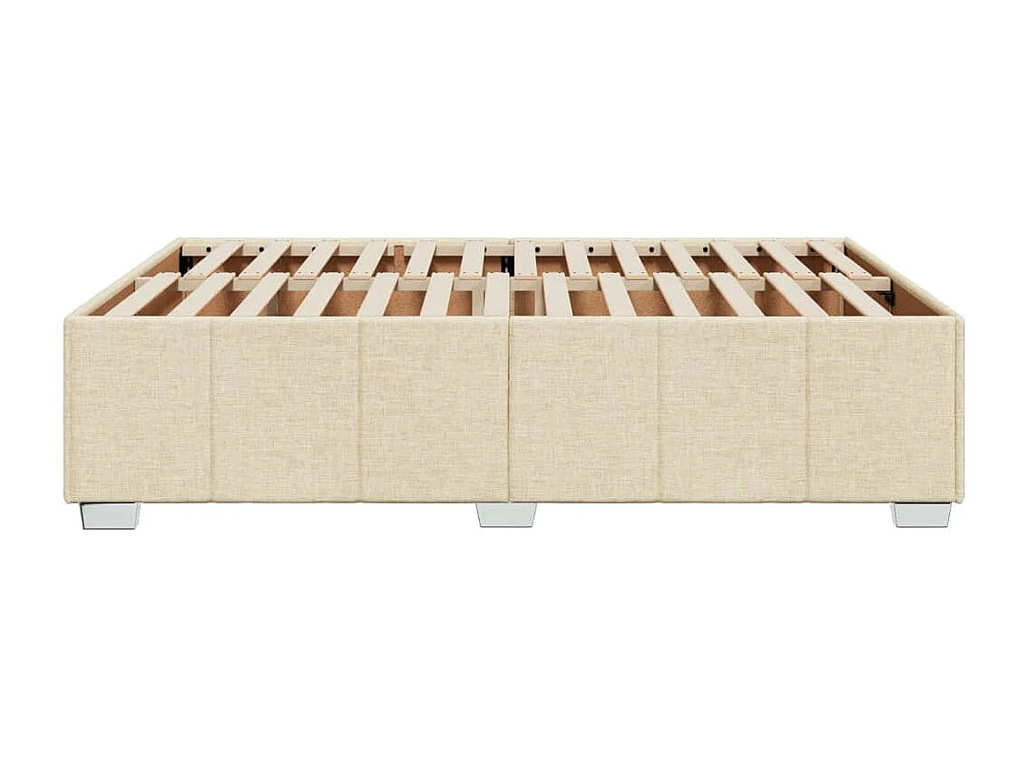 Cama sin colchón tela color crema 140x190 cm
