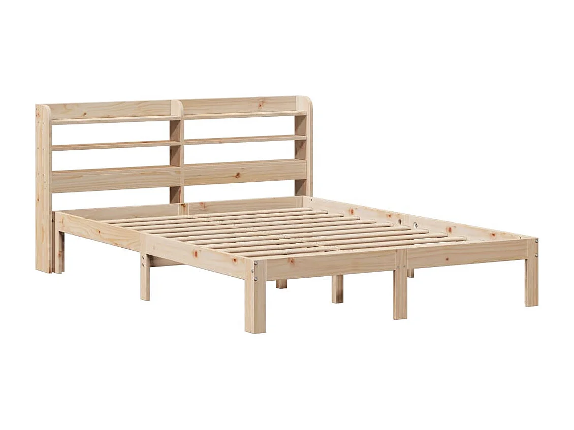 Cadre de lit avec tête de lit 140x190 cm bois de pin massif