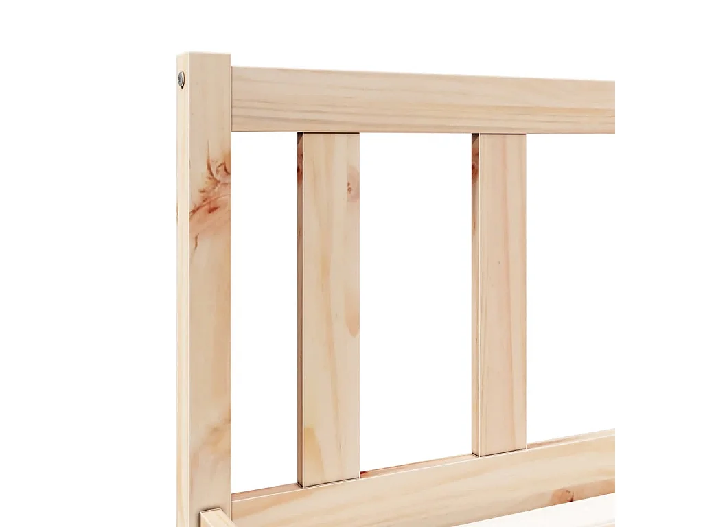 Cama extralarga sin colchón madera maciza de pino 100x210 cm