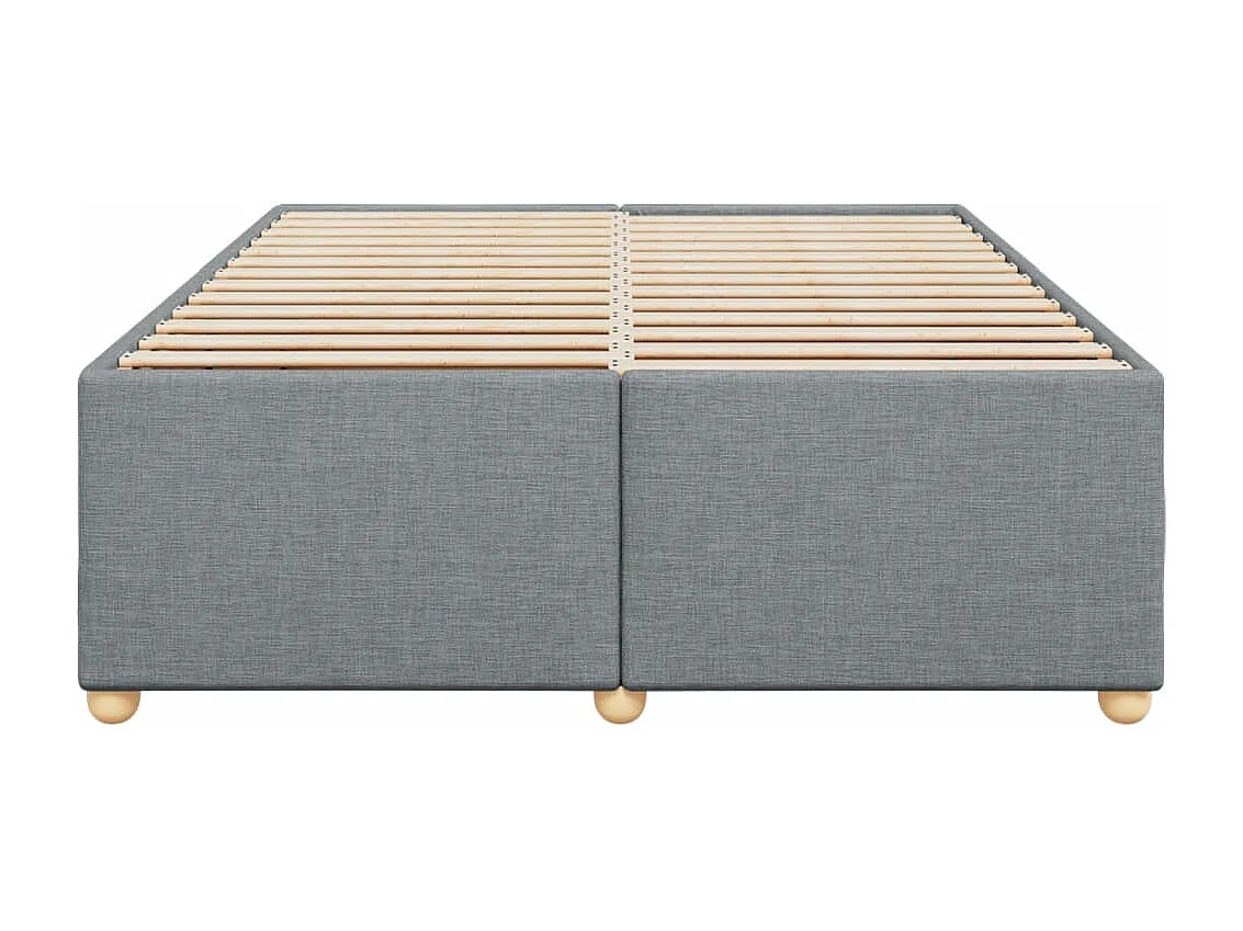 Cadre de lit sans matelas gris clair 140x200 cm tissu
