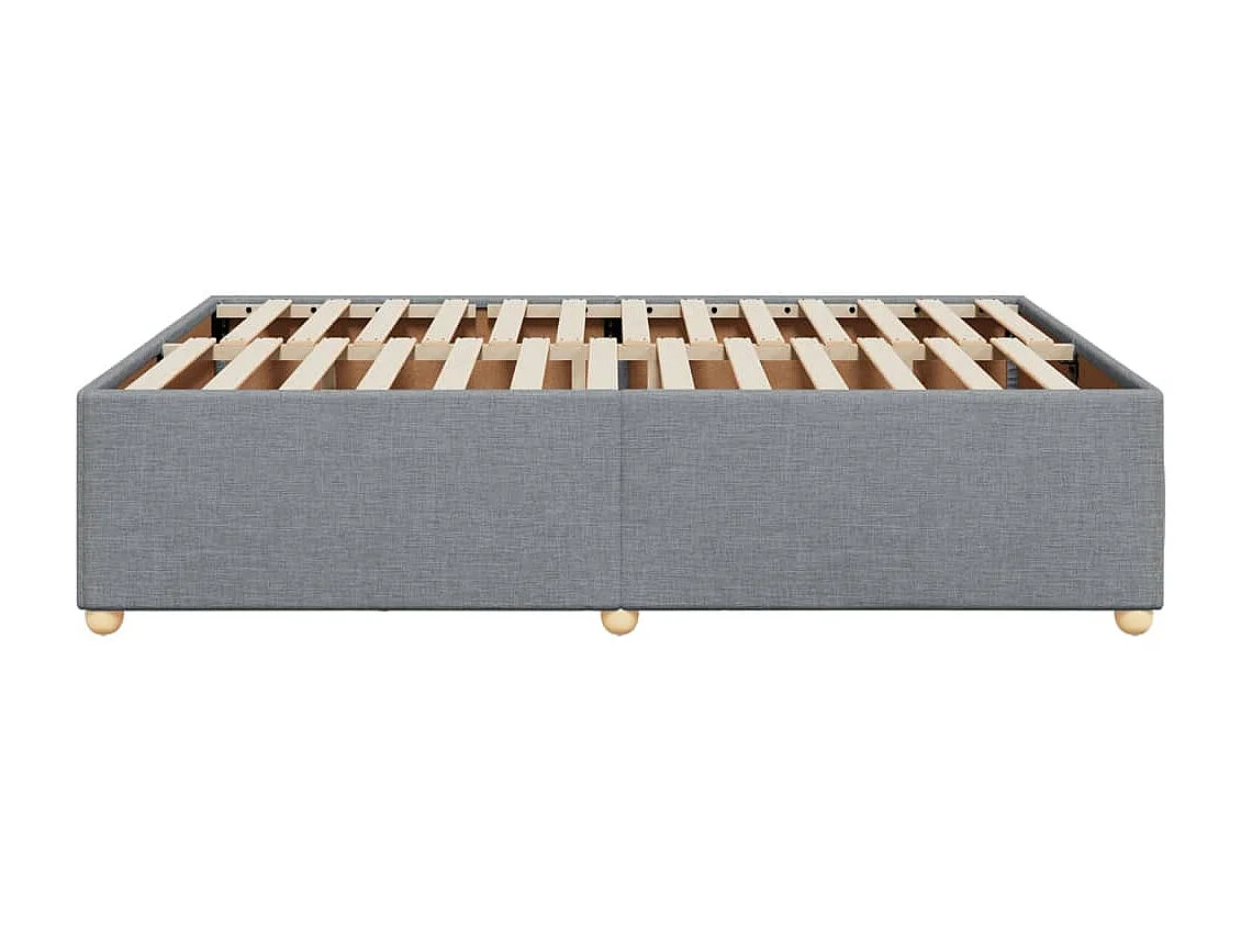 Cadre de lit sans matelas gris clair 140x200 cm tissu