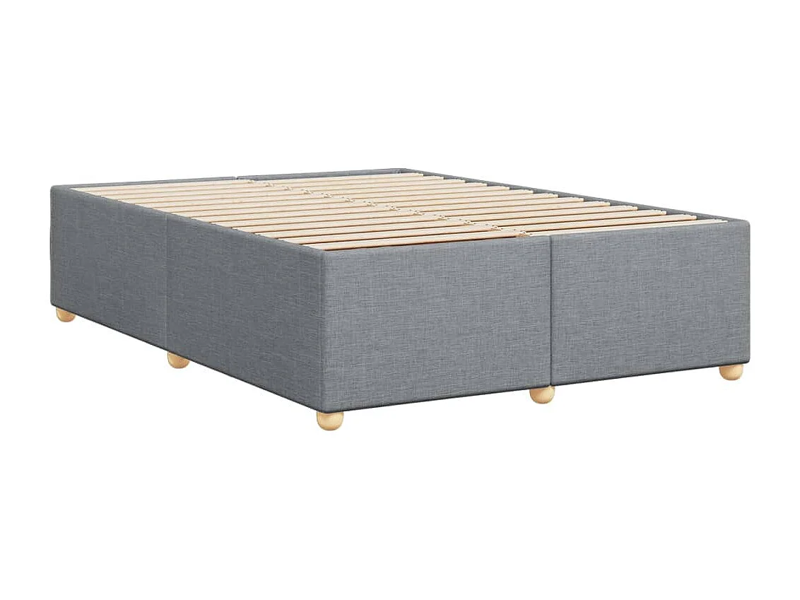 Cadre de lit sans matelas gris clair 140x200 cm tissu