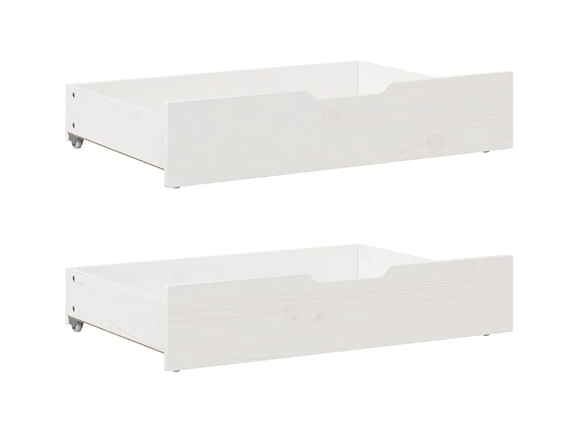 Cadre de lit sans matelas blanc 180x200 cm bois massif de pin