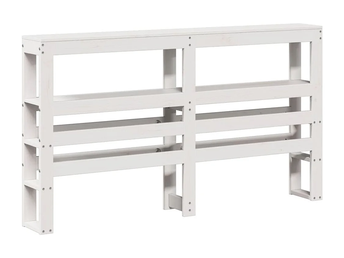 Cadre de lit sans matelas blanc 120x190 cm bois de pin massif