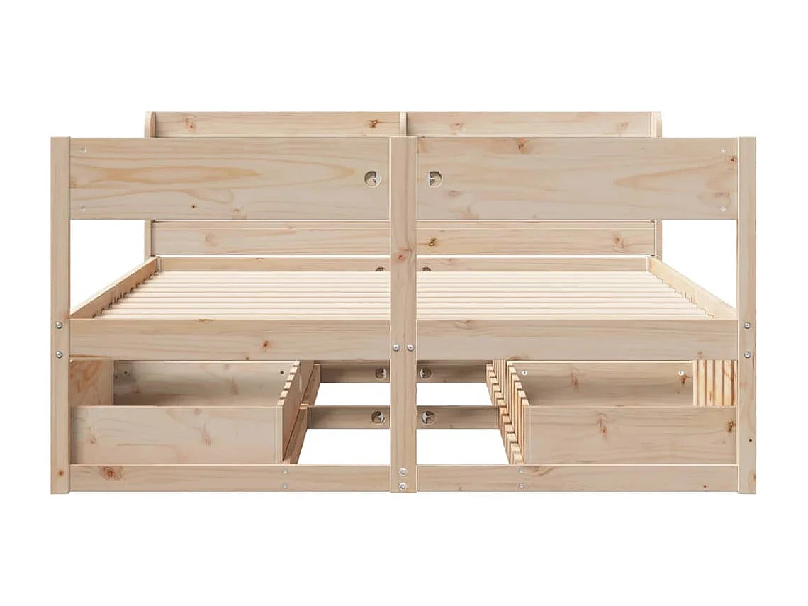 Cadre de lit sans matelas 150x200 cm bois de pin massif