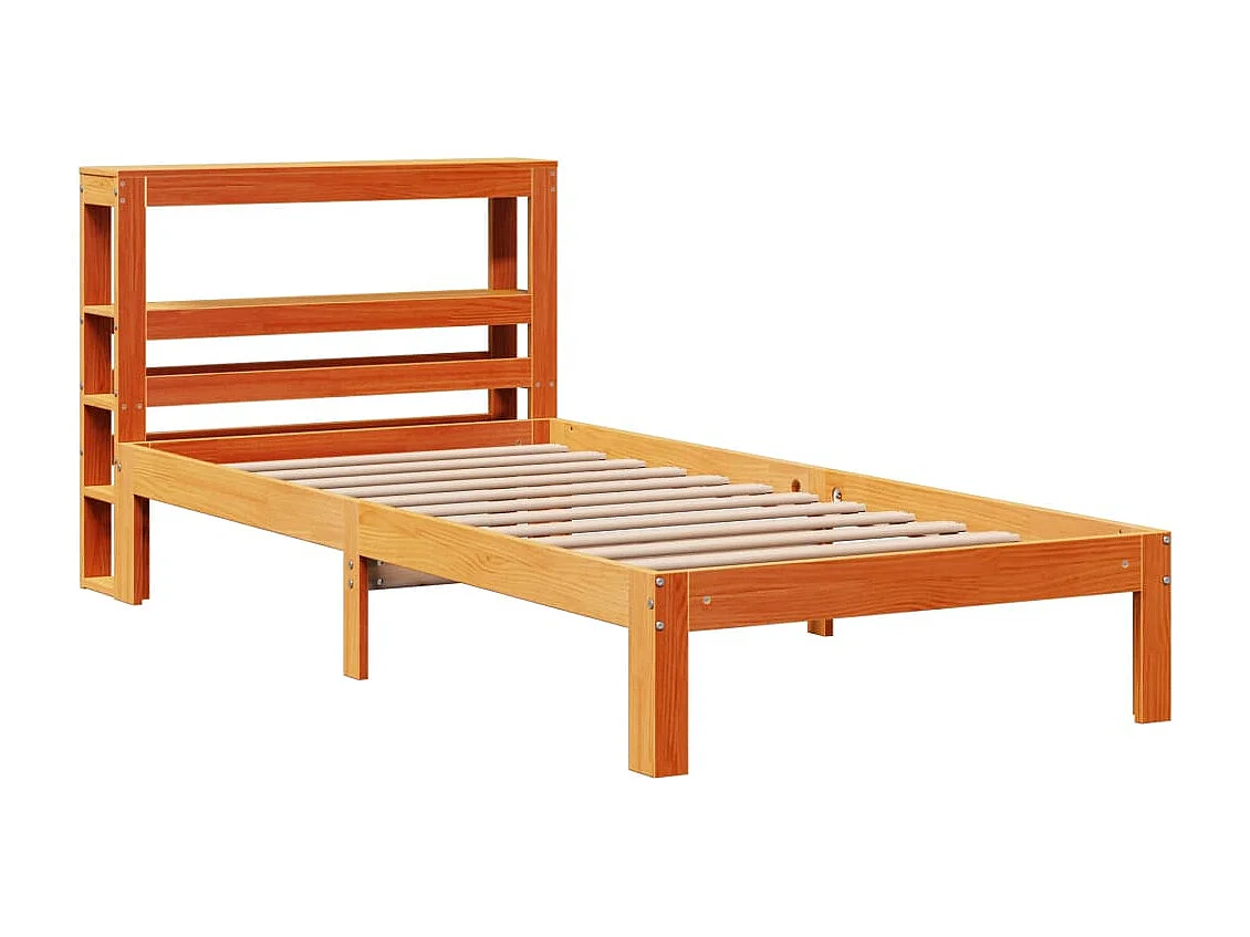 Cadre de lit sans matelas cire marron 90x200 cm bois pin massif