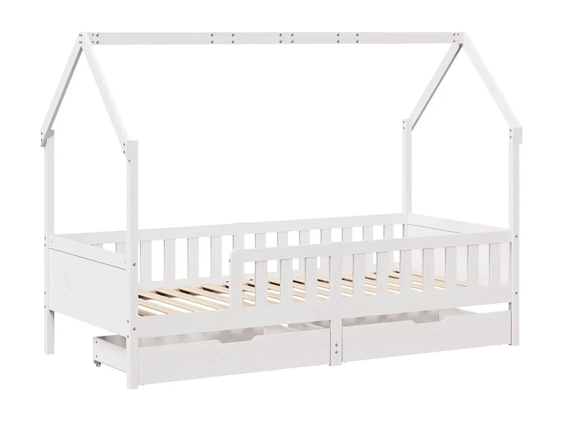 Estrutura de cama infantil c/ gavetas 90x190 cm pinho maciço