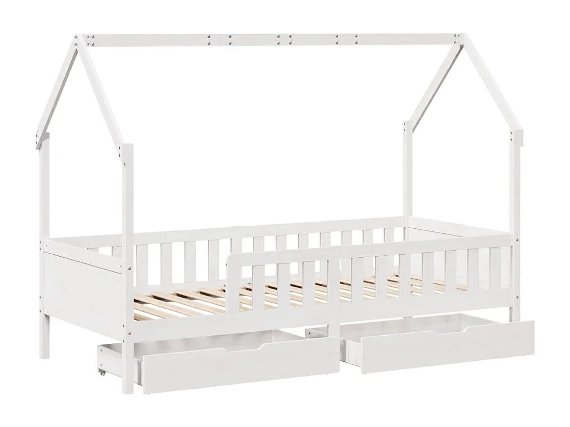 Estrutura de cama infantil c/ gavetas 90x190 cm pinho maciço