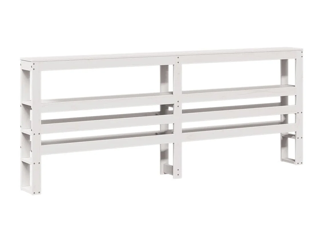 Estructura de cama con cabecero madera de pino blanco 200x200cm