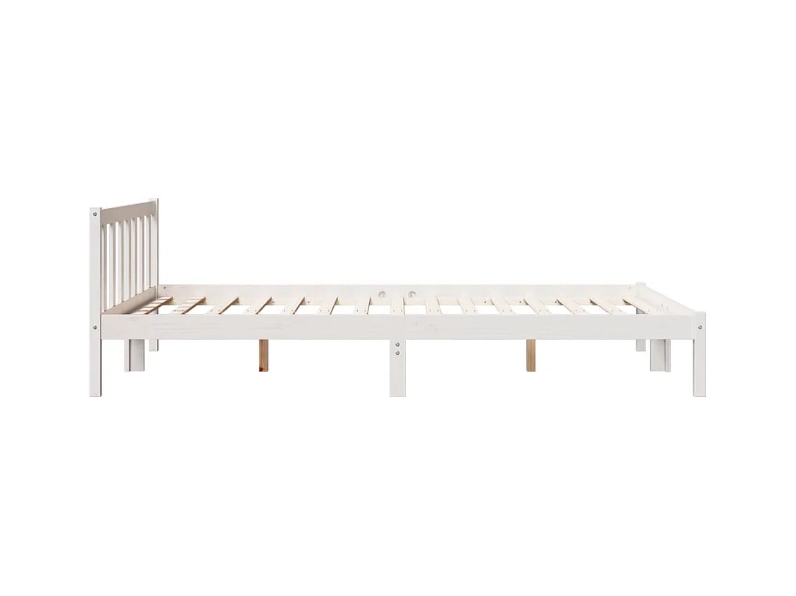 Cama extralarga sin colchón madera maciza pino blanca 80x210 cm