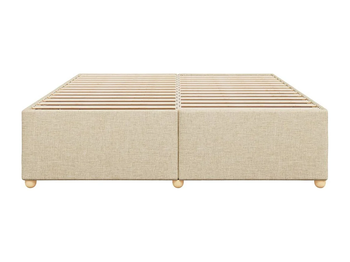 Cama sin colchón tela color crema 180x200 cm