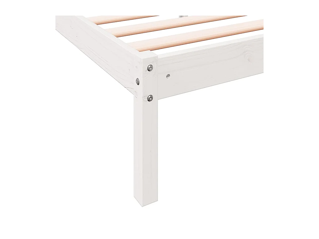 Cama extralarga sin colchón madera maciza pino blanca 100x210cm