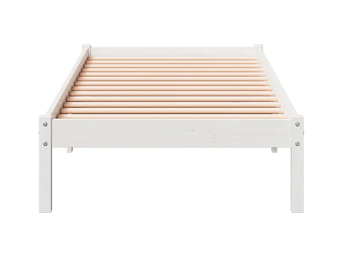 Cama extralarga sin colchón madera maciza pino blanca 100x210cm