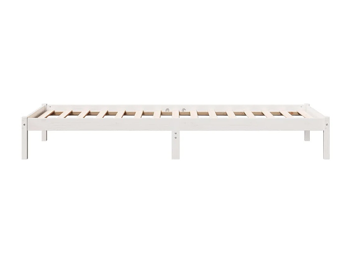 Cama extralarga sin colchón madera maciza pino blanca 100x210cm