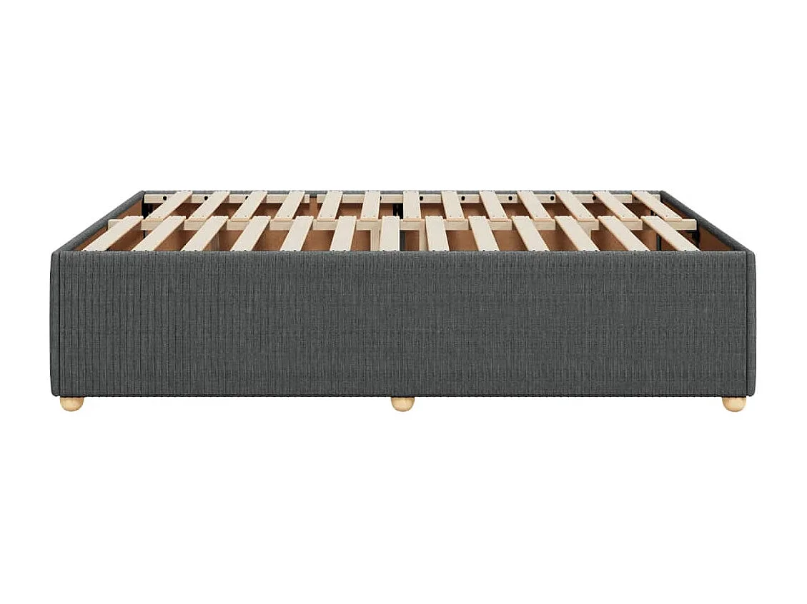 Cama sin colchón tela gris oscuro 140x190 cm