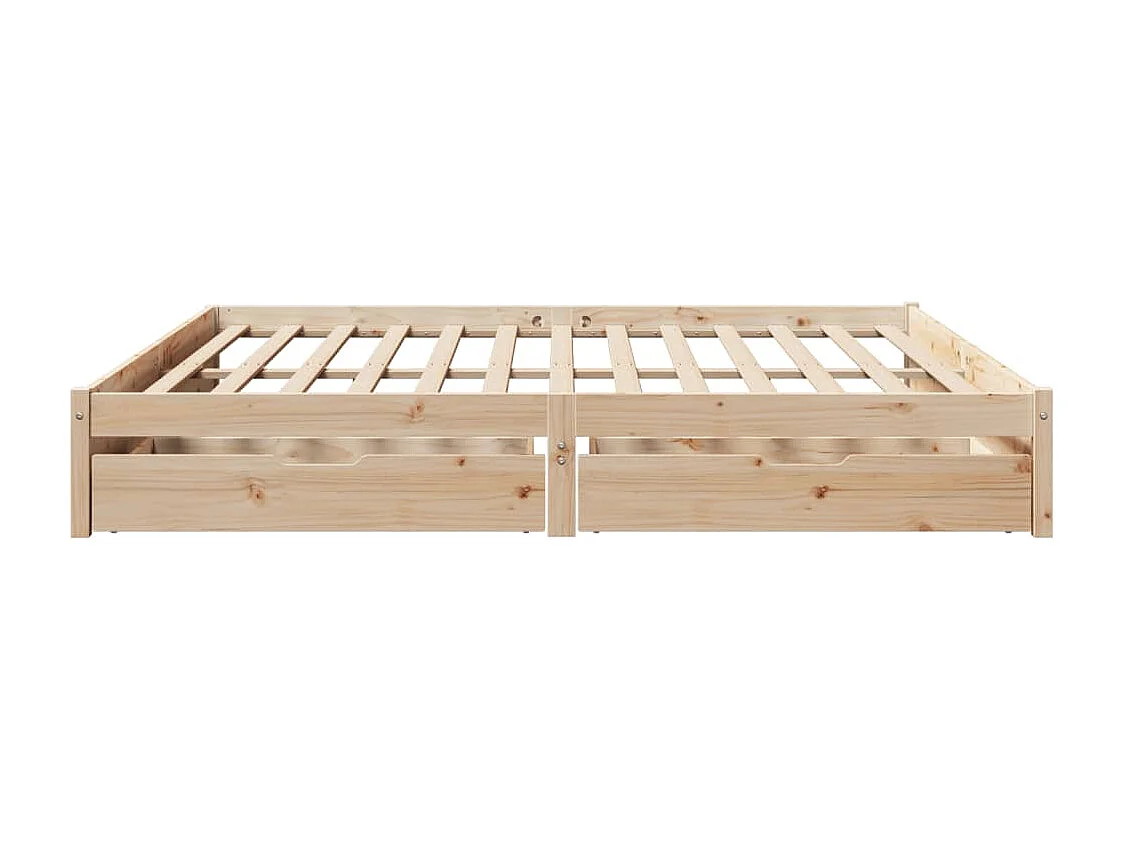 Estructura de cama sin colchón madera maciza de pino 200x200 cm