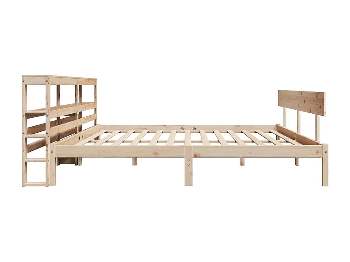 Cama sem colchão 200x200 cm madeira de pinho maciça
