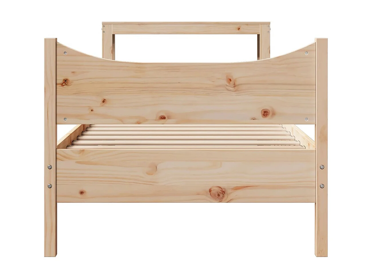 Estrutura de cama com cabeceira 90x200 cm pinho maciço