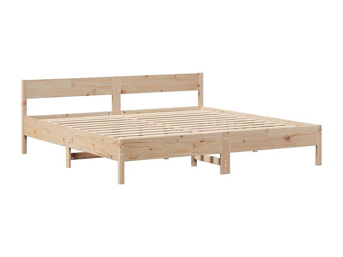 Estructura de cama sin colchón madera maciza de pino 180x200 cm