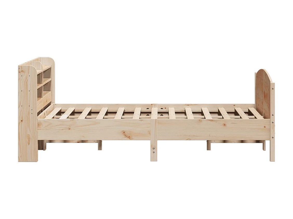 Estructura de cama sin colchón madera maciza de pino 135x190 cm