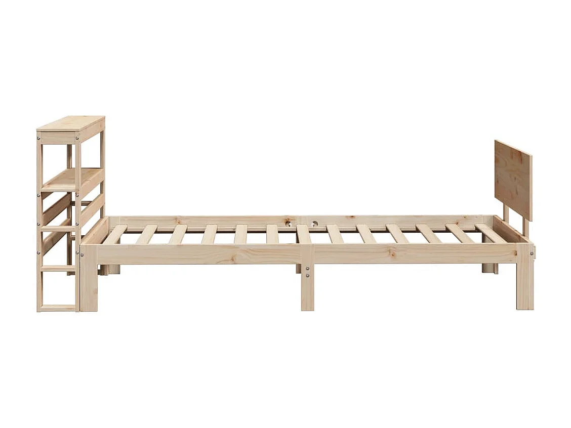 Estructura de cama con cabecero madera maciza pino 100x200 cm