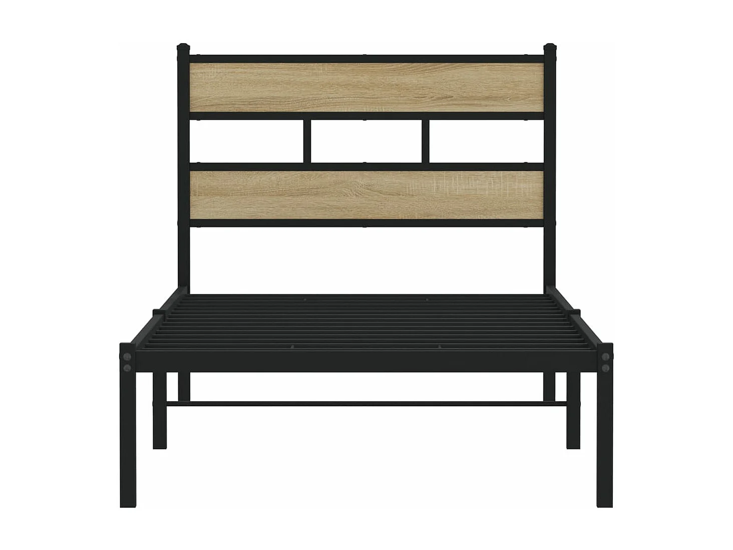 Estrutura de cama sem colchão 90x190 cm metal carvalho sonoma