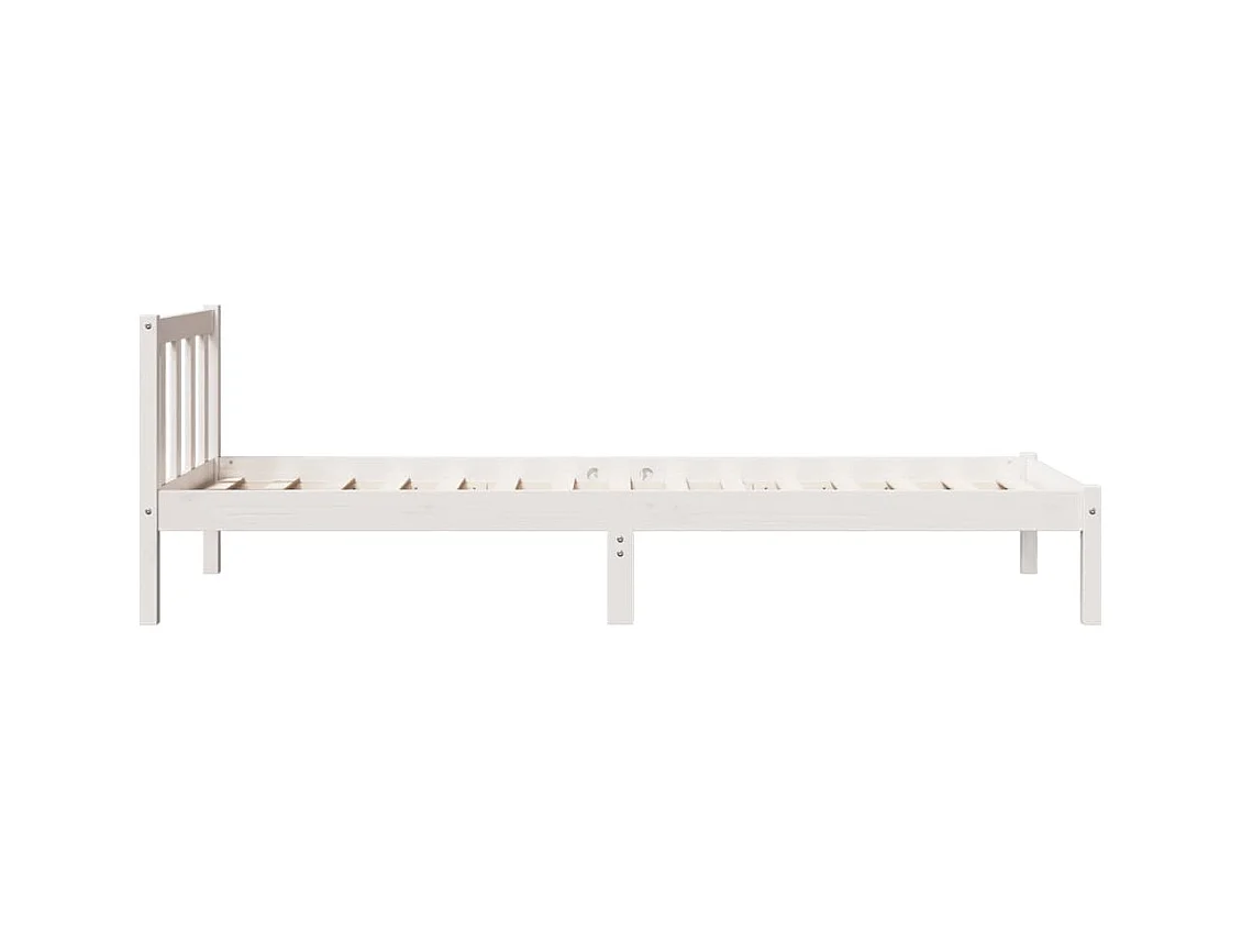 Cama extralarga sin colchón madera maciza pino blanca 100x210cm
