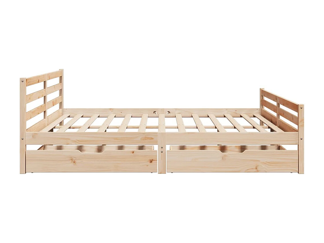 Estructura de cama sin colchón madera maciza de pino 200x200 cm