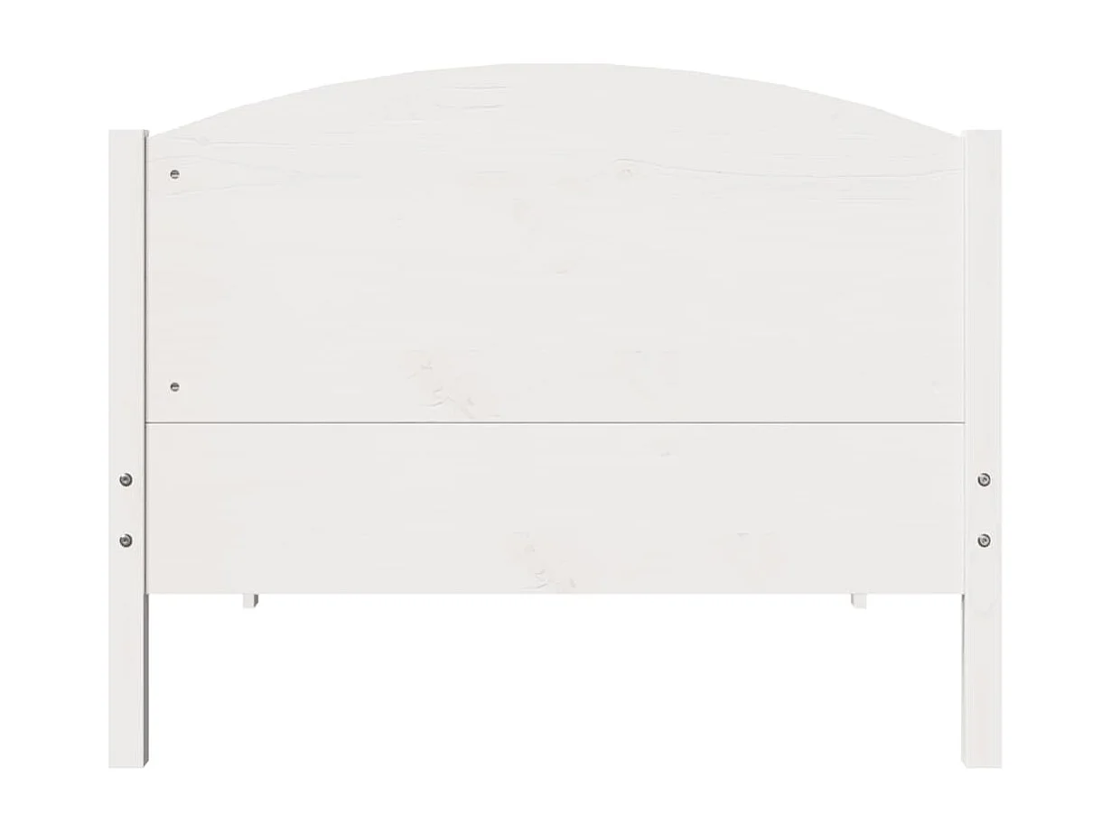 Cadre de lit sans matelas blanc 90x200 cm bois de pin massif