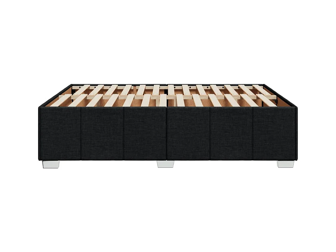 Cadre de lit sans matelas noir 140x190 cm tissu