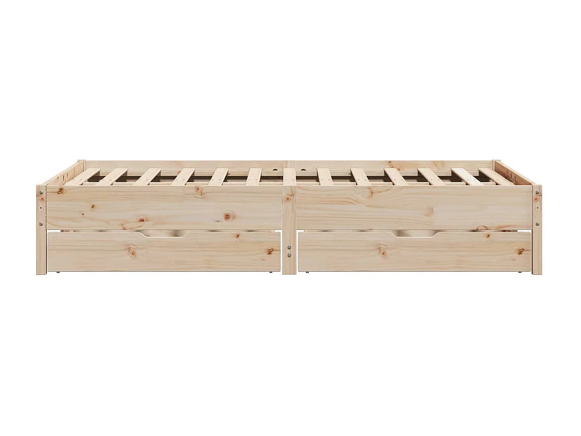 Estructura de cama sin colchón madera de pino maciza 120x200 cm