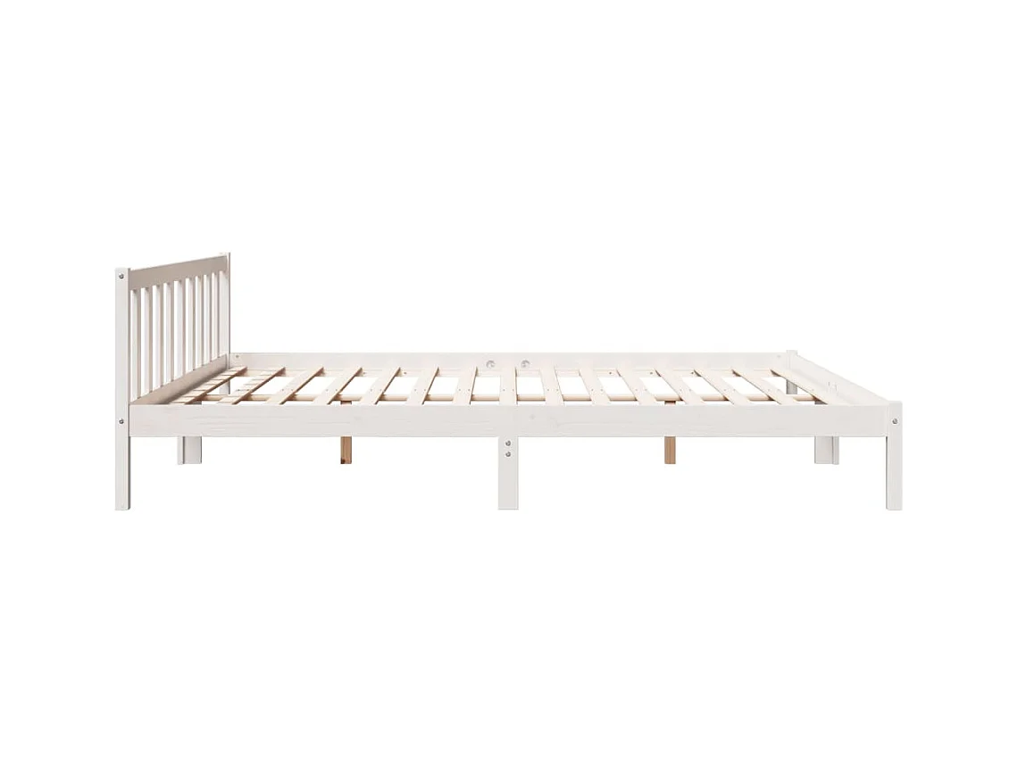 Cadre de lit extra long sans matelas 180x220 cm bois massif pin