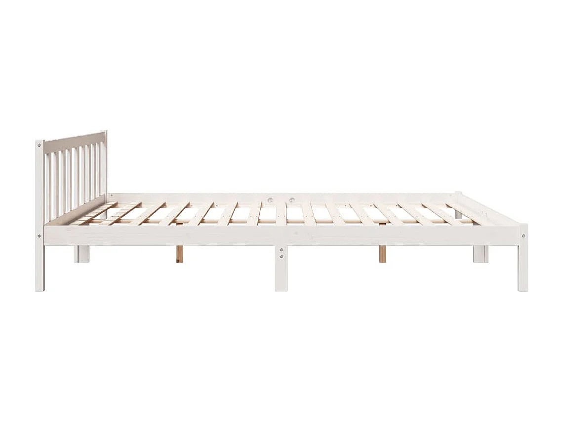Cadre de lit extra long sans matelas 180x220 cm bois massif pin