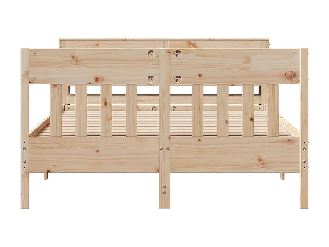 Cama sem colchão 140x190 cm madeira de pinho maciça