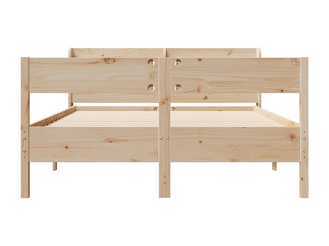 Estructura de cama sin colchón madera de pino blanco 150x200 cm